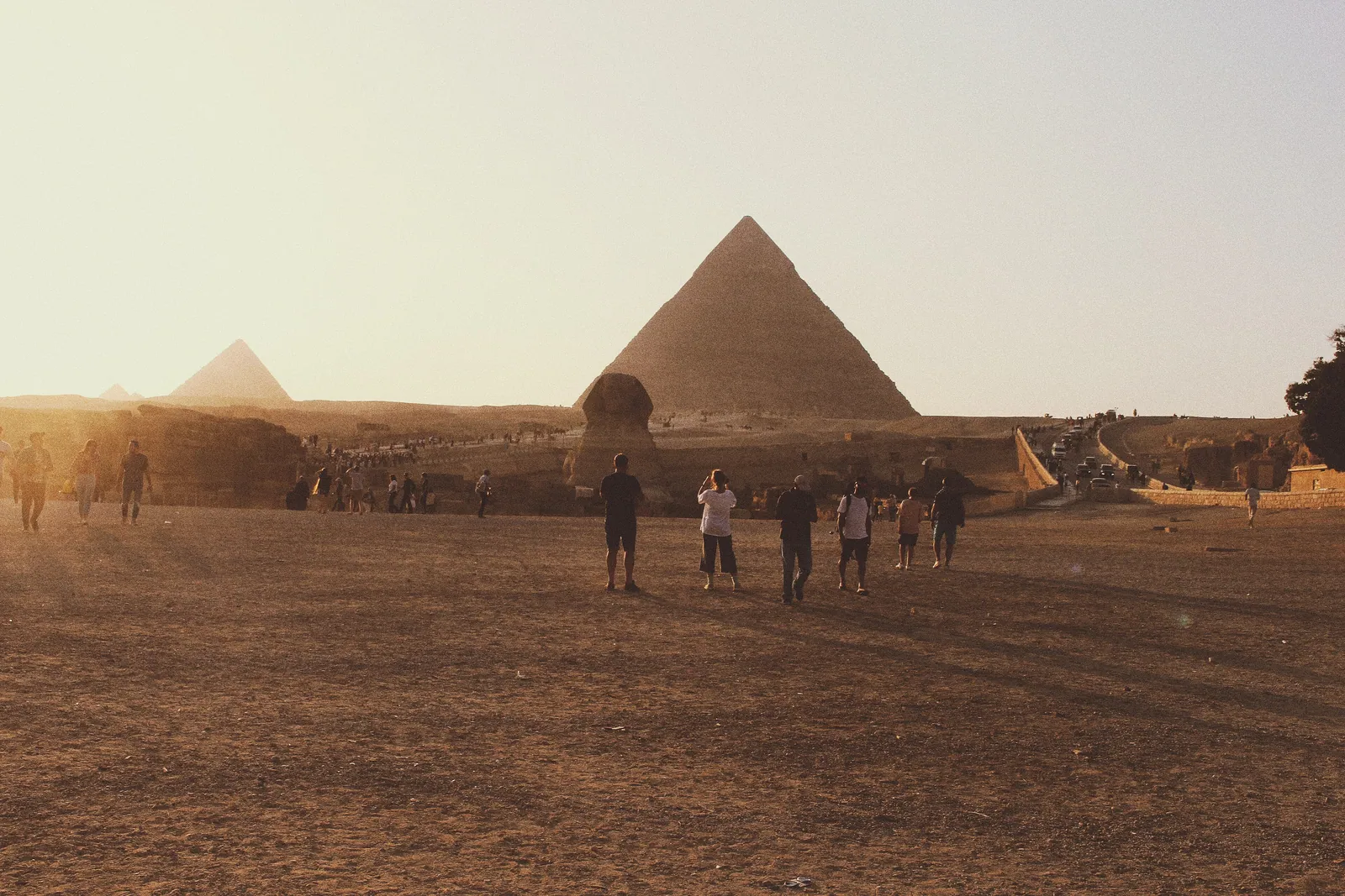 Petra — Khafre's Pyramid and Sphinx in Giza in Egypt
